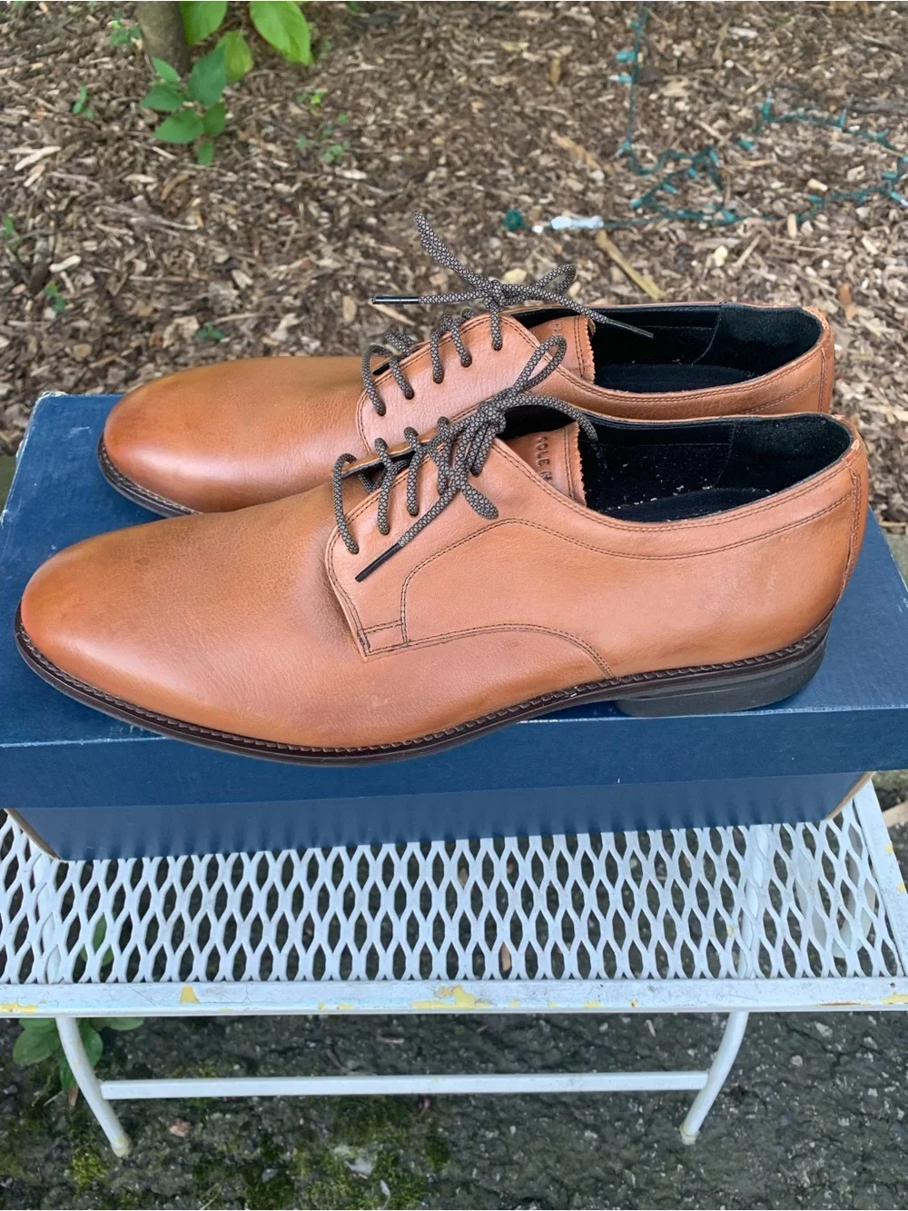 Cole Haan Men's Size 11.5 D Modern Essential Plain Toe Oxford Shoes British Tan